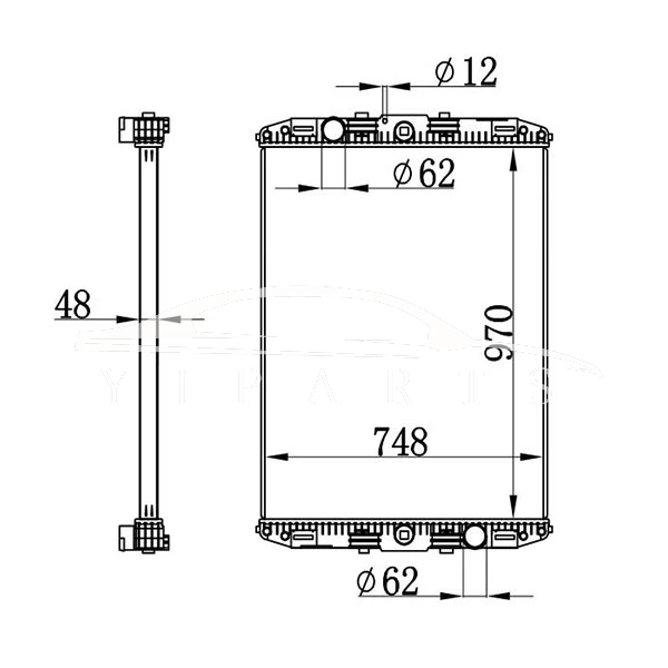 RADIADOR DAF F95 0076449 1288560 NISSENS 614190