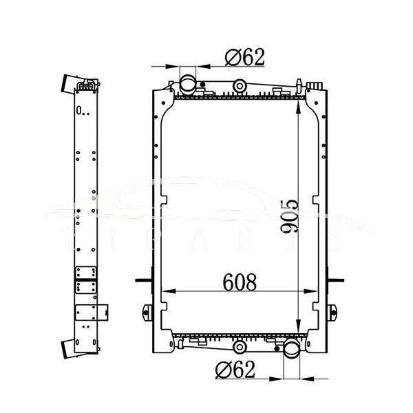 RADIADOR DAF F85 1241583 1628621 1265520 NISSENS 61427A