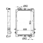 RADIADOR DAF F85 1241583 1628621 1265520 NISSENS 61427A