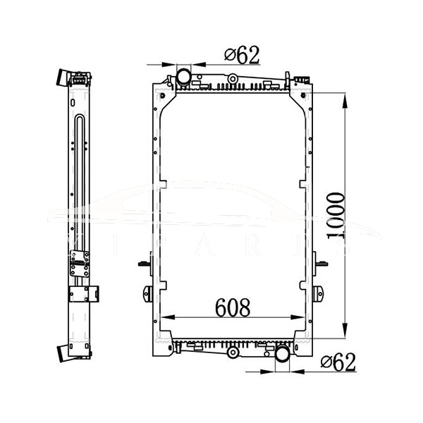 RADIADOR DAF F85 1628623 1432145 NISSENS 61446A