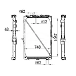 RADIADOR DAF XF105 1739550 1674136 NISSENS 61447