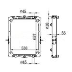 RADIADOR DAF LF45 1405176 1405413 1407725 NISSENS 61443A