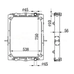 RADIADOR DAF LF55 1403169 1407723 NISSENS 61444A