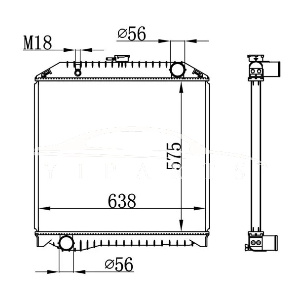RADIADOR HINO MT 16090-6060