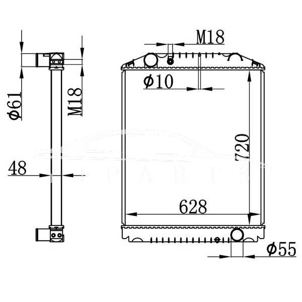 RADIADOR HINO NEGM P11G MT