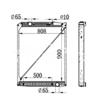 RADIADOR MERCEDES-BENZ ACTROS 942.500.10.03 NISSENS 62653A