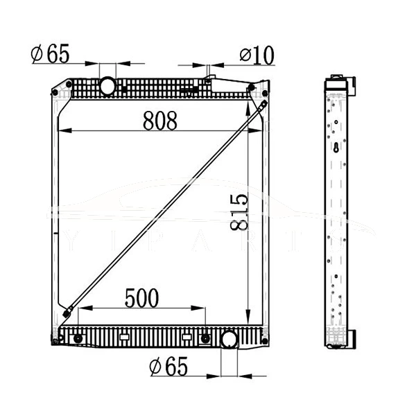 RADIADOR MERCEDES-BENZ ACTROS 942.500.09.03 942.500.15.03 NISSENS 62652A