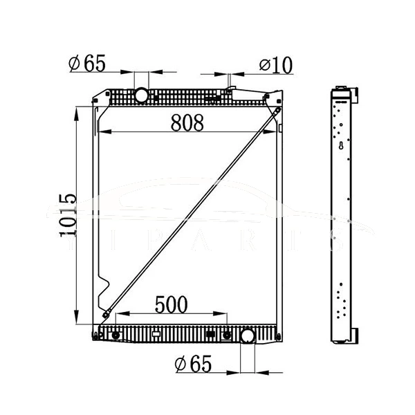 RADIADOR MERCEDES-BENZ ACTROS 942.500.12.03 NISSENS 62791A