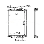 RADIADOR MERCEDES-BENZ KASSBOHRER 835.117.80.00 NISSENS 69600A
