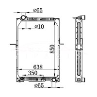 RADIADOR MERCEDES-BENZ NG90 EM 652.501.49.01 652.501.67.01 NISSENS 62657A