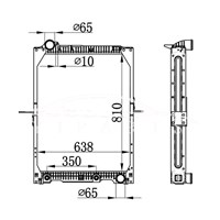 RADIADOR MERCEDES-BENZ NG90 EM 652.501.16.01 NISSENS 62646A