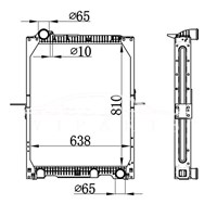 MERCEDES-BENZ NG90 RADIADOR MT 652.501.16.01 NISSENS 62524A