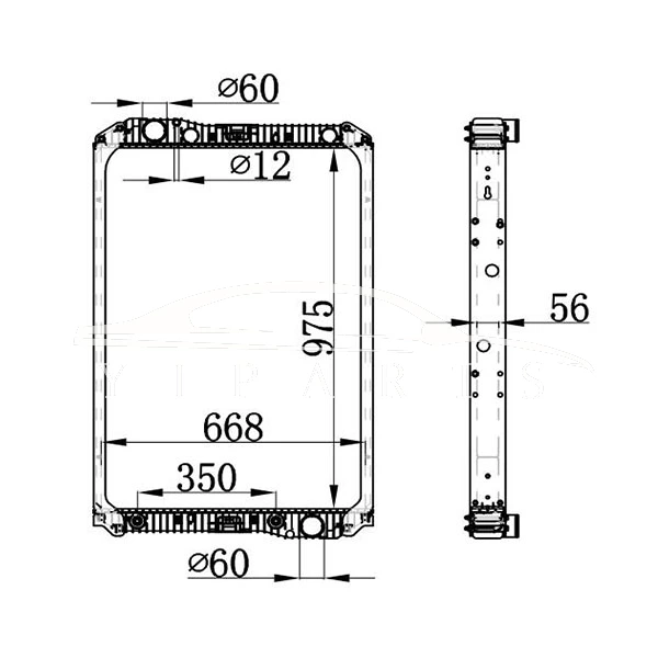RADIADOR MERCEDES-BENZ NG90 AT 940.500.07.03 940.500.06.03 NISSENS 62571A