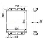 RADIADOR DE ÔNIBUS MERCEDES-BENZ MT A382.500..01.02