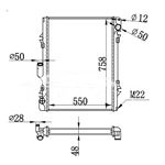 MERCEDES-BENZ ATEGO RADIATOR MT A9585000403KZ