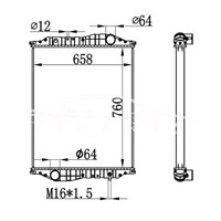 MERCEDES-BENZ KASSBOHRER' C457 RADIADOR MT 835.118.82.85 NISSENS 69602A