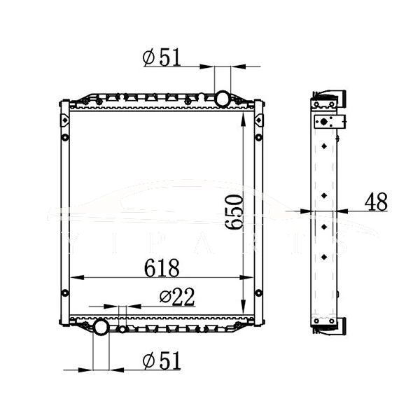 RADIADOR MAN L 2000 MT