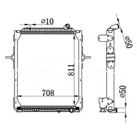 RADIADOR RENAULT MT 5010.619.804 5001.868.516 NISSENS 67206