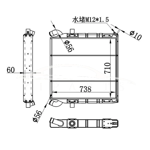 SCANIA MT RADIADOR 1100630 NISSENS 64070