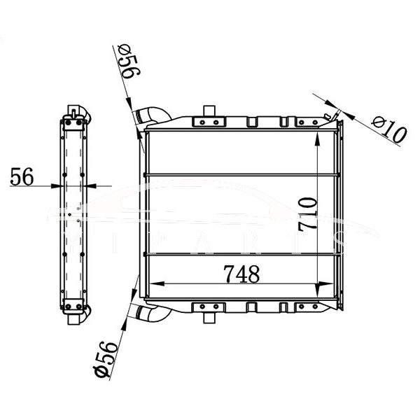 SCANIA MT RADIADOR 1100630 NISSENS 64070