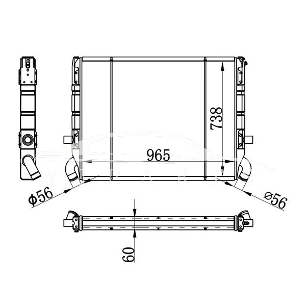 RADIADOR SCANIA MT 1100631 310081 NISSENS 64072