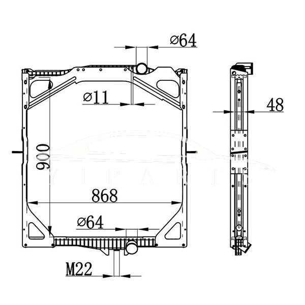 VOLVO MT RADIADOR 1276435 1676435 NISSENS 65462A