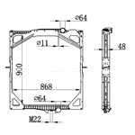 VOLVO MT RADIADOR 1276435 1676435 NISSENS 65462A