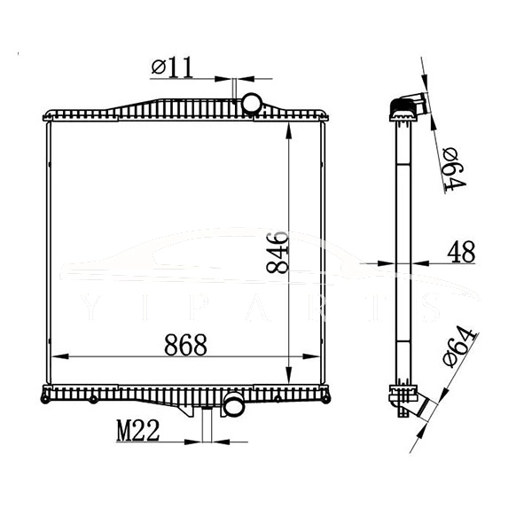 VOLVO MT RADIADOR 1003616 21137366 3MF5580M2