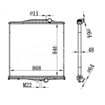 VOLVO MT RADIADOR 1003616 21137366 3MF5580M2