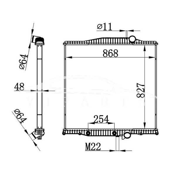 VOLVO NO RADIADOR 1003629 21129530 3MF5590M