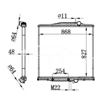 VOLVO NO RADIADOR 1003629 21129530 3MF5590M