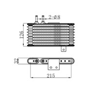 Refrigerador de óleo da caixa de engrenagens da transmissão para Mitsubishi Lancer 10 Outlander ASX 2920A103 Refrigerador de óleo do motor